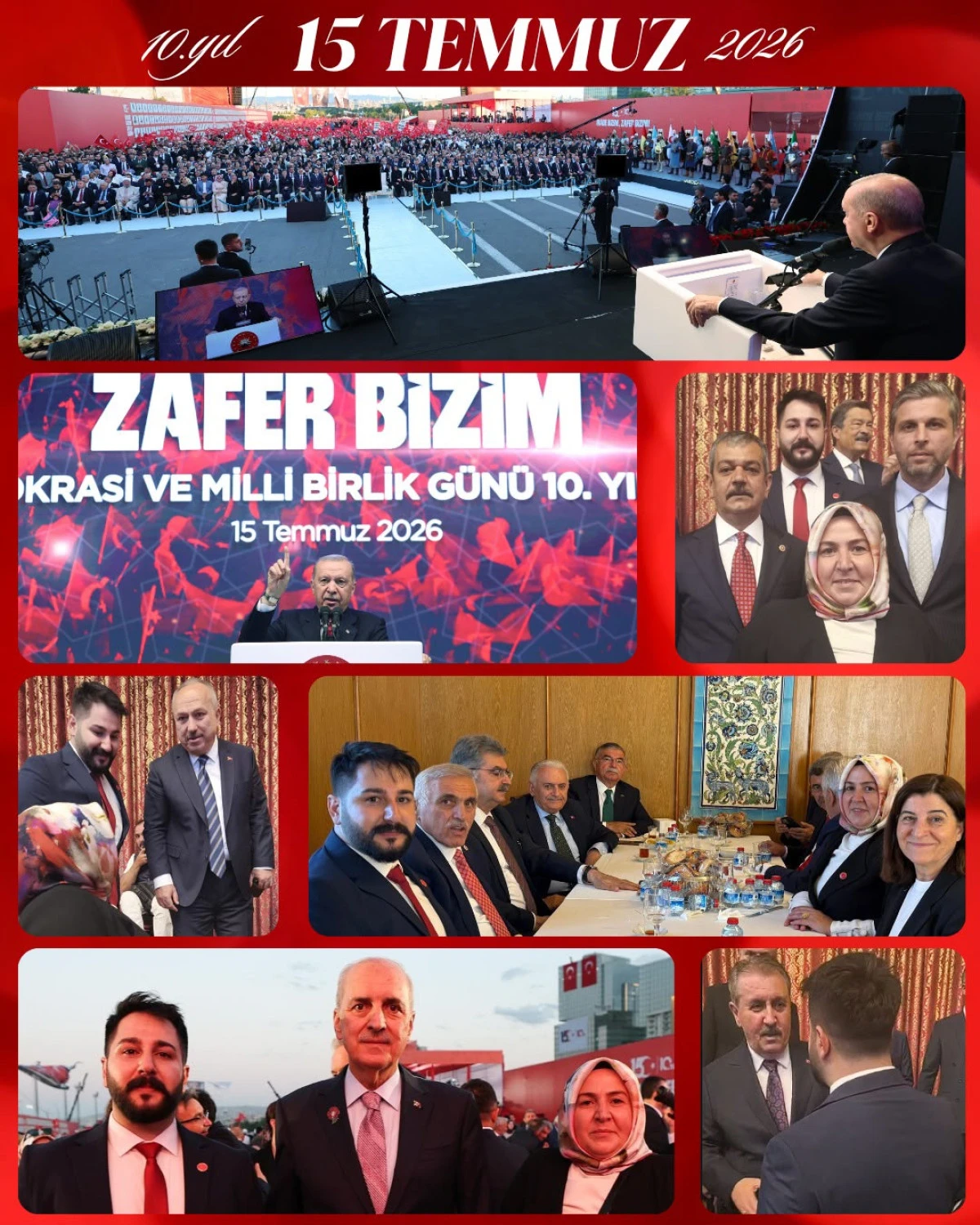 15 Temmuz Şehitlerimizi Anma, Demokrasi ve Mill&icirc; Birlik G&uuml;n&uuml; 10. Yıl Programına Yoğun Katılım