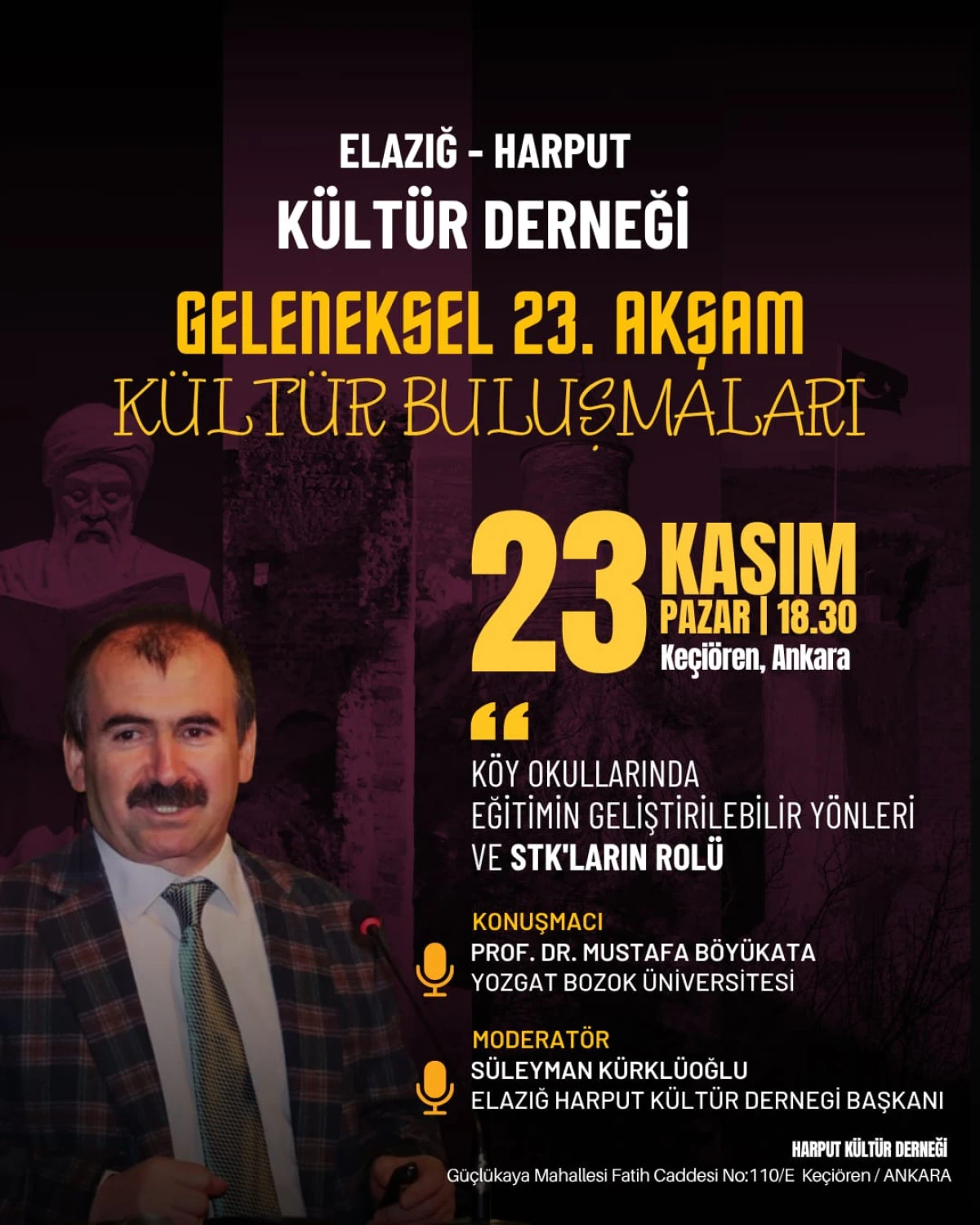 Başkentteki Elazığlılardan Kırsal Eğitimde İş Birliği Vurgusu
