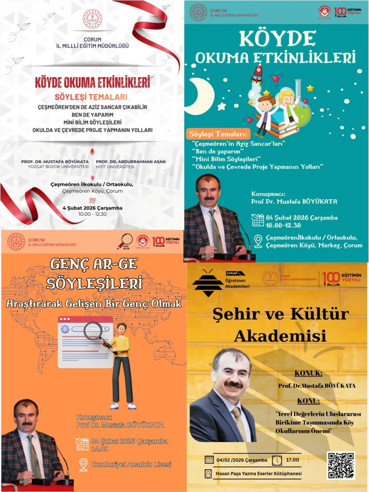 &Ccedil;orum&rsquo;da Aynı G&uuml;n &Uuml;&ccedil; Anlamlı Eğitim Etkinliği