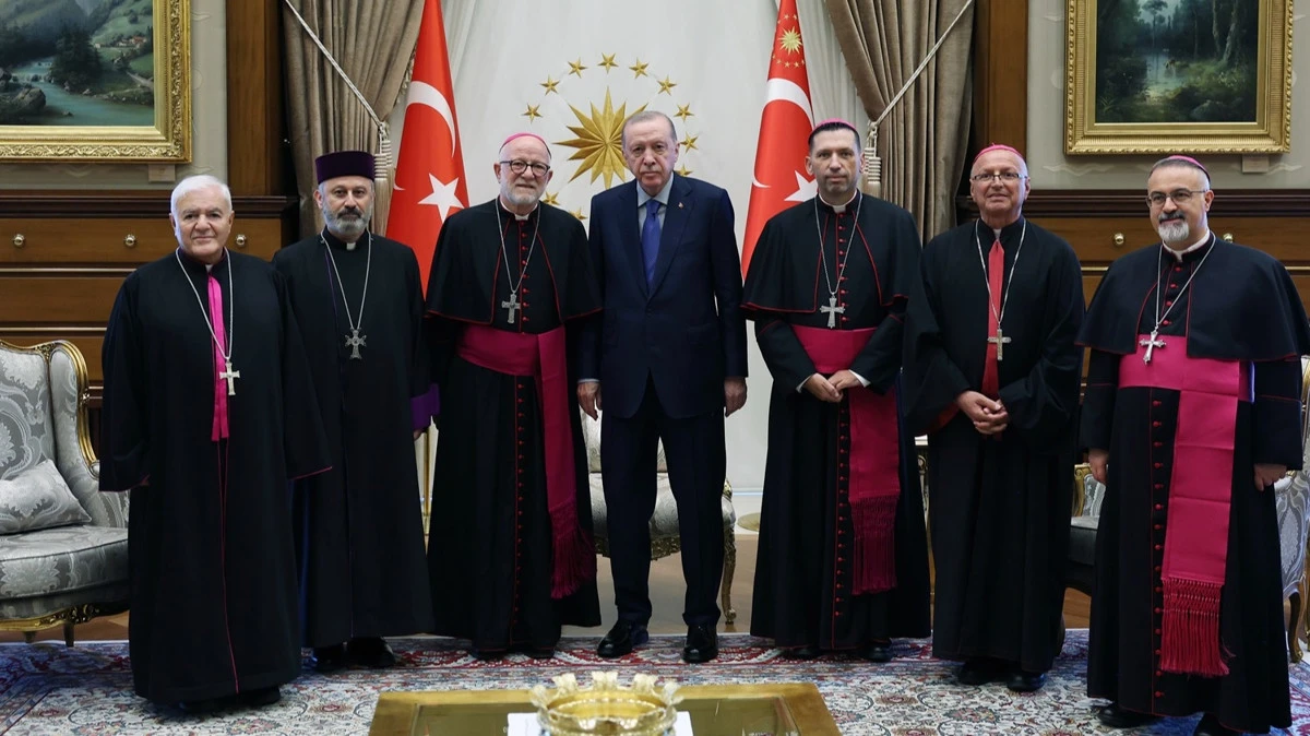 Cumhurbaşkanı Erdoğan, T&uuml;rkiye Katolik Episkoposlar heyetini kabul etti