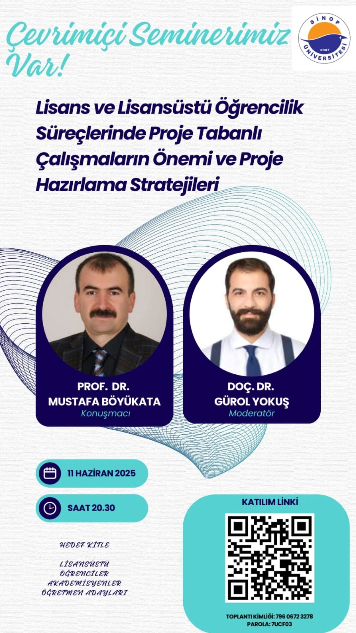 inop Üniversitesi merkezli düzenlen çevrimiçi seminerde öğrenci ve akademisyenler proje hazırlama tekniklerini ve proje tabanlı çalışmaların önemini tartıştılar