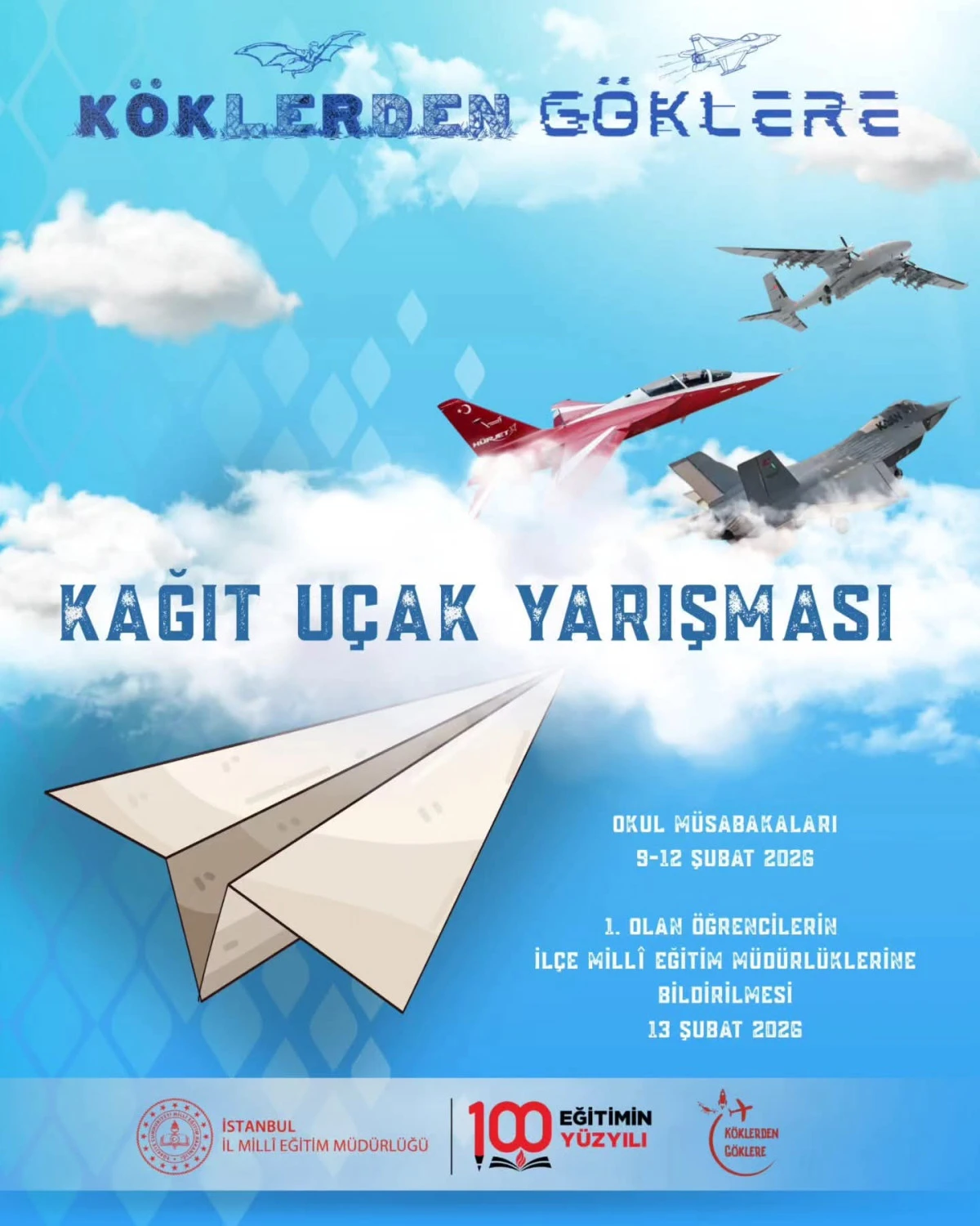 K&ouml;klerden G&ouml;klere Kağıt U&ccedil;ak Yarışması Başlıyor!