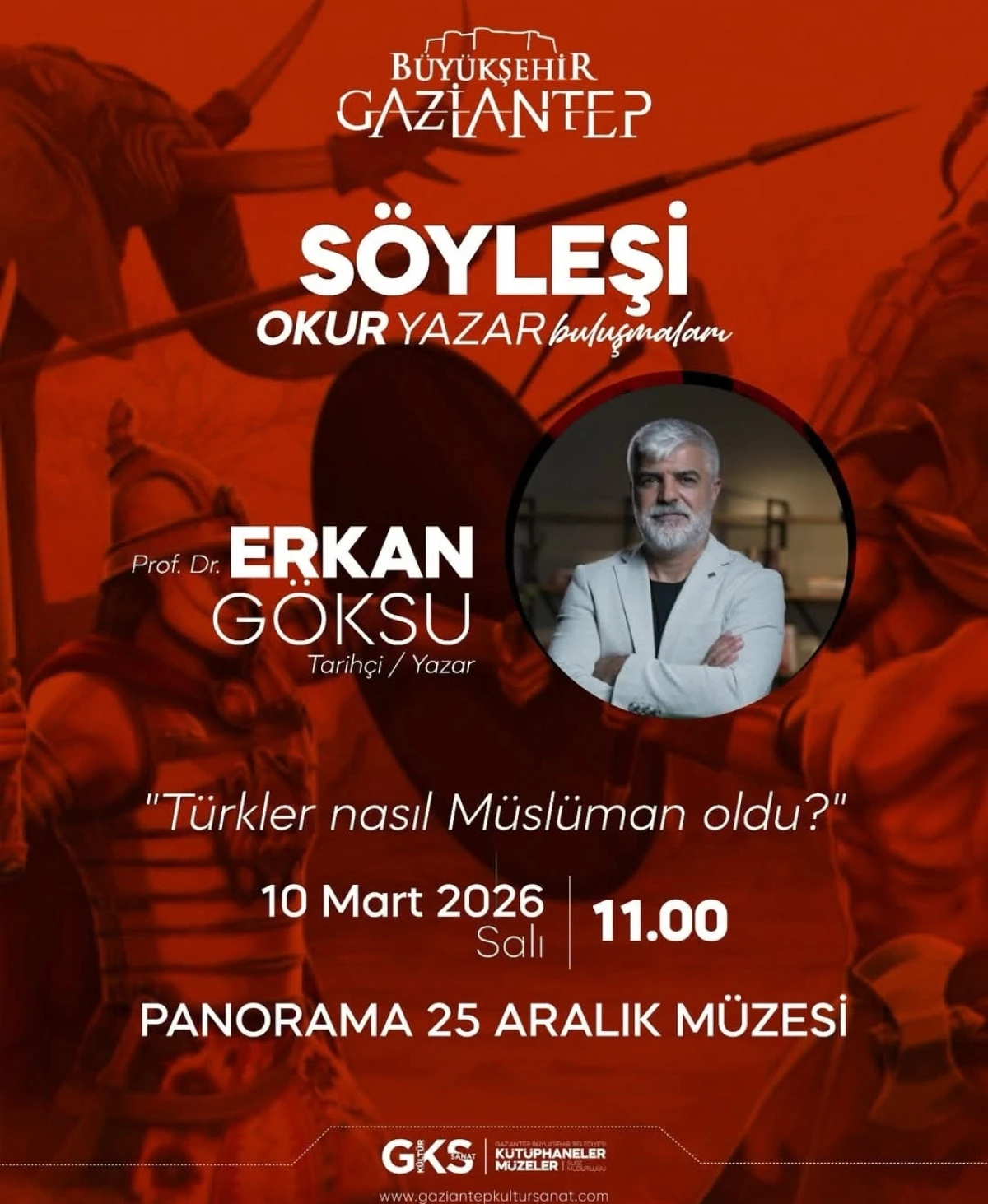 T&uuml;rkiye Yazarlar Birliği &Uuml;yesi Prof. Dr. Erkan G&ouml;ksu Gaziantep&rsquo;te Okurlarla Buluşacak 